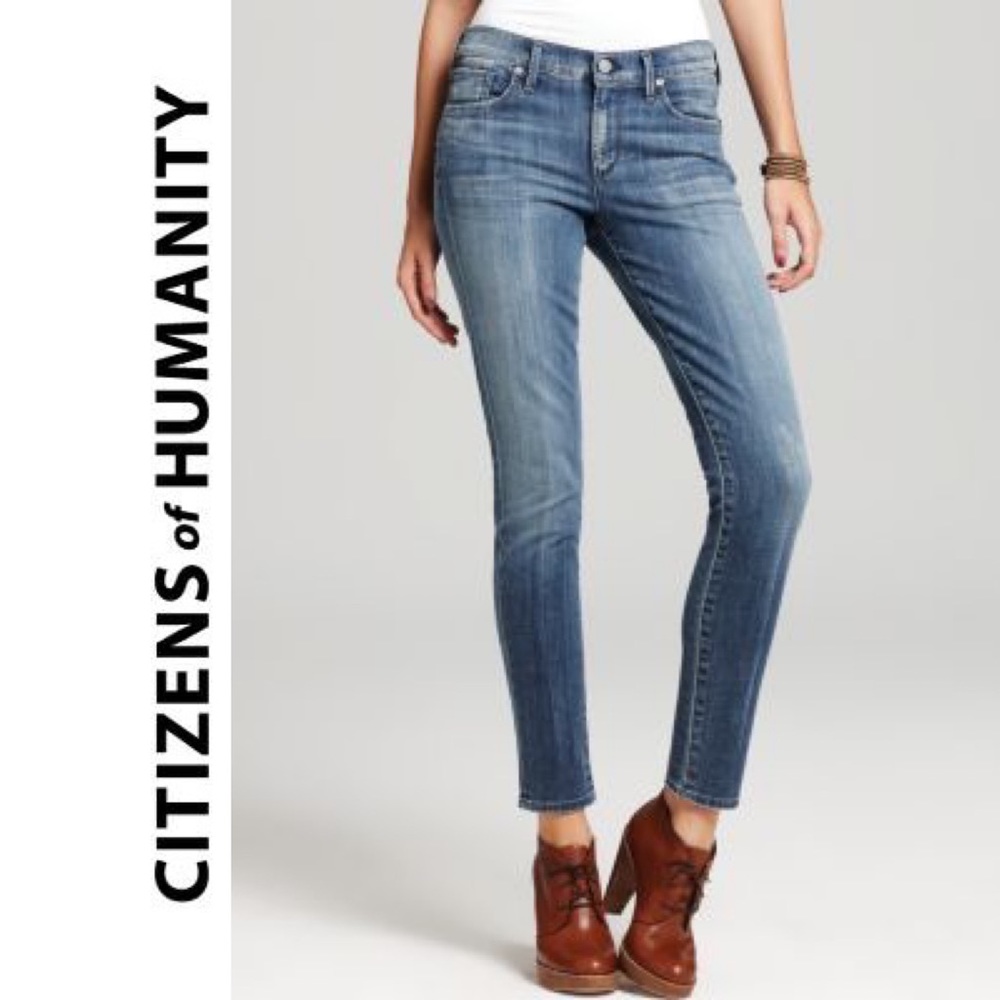 🔥SOLD🔥 CITIZENS OF HUMANITY Bleach Splatter Wash Lowrise Skinny Jeans Size 28